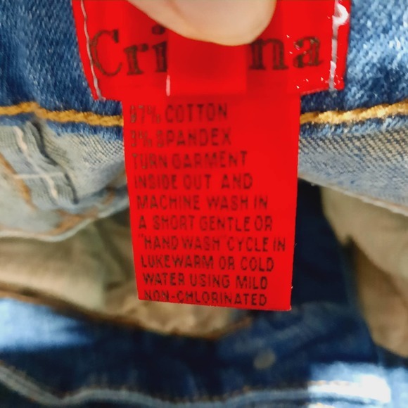 V Cristina‎ Women's Stretchy Straight Leg Embellished Pocket Jean 10 - Picture 8 of 9